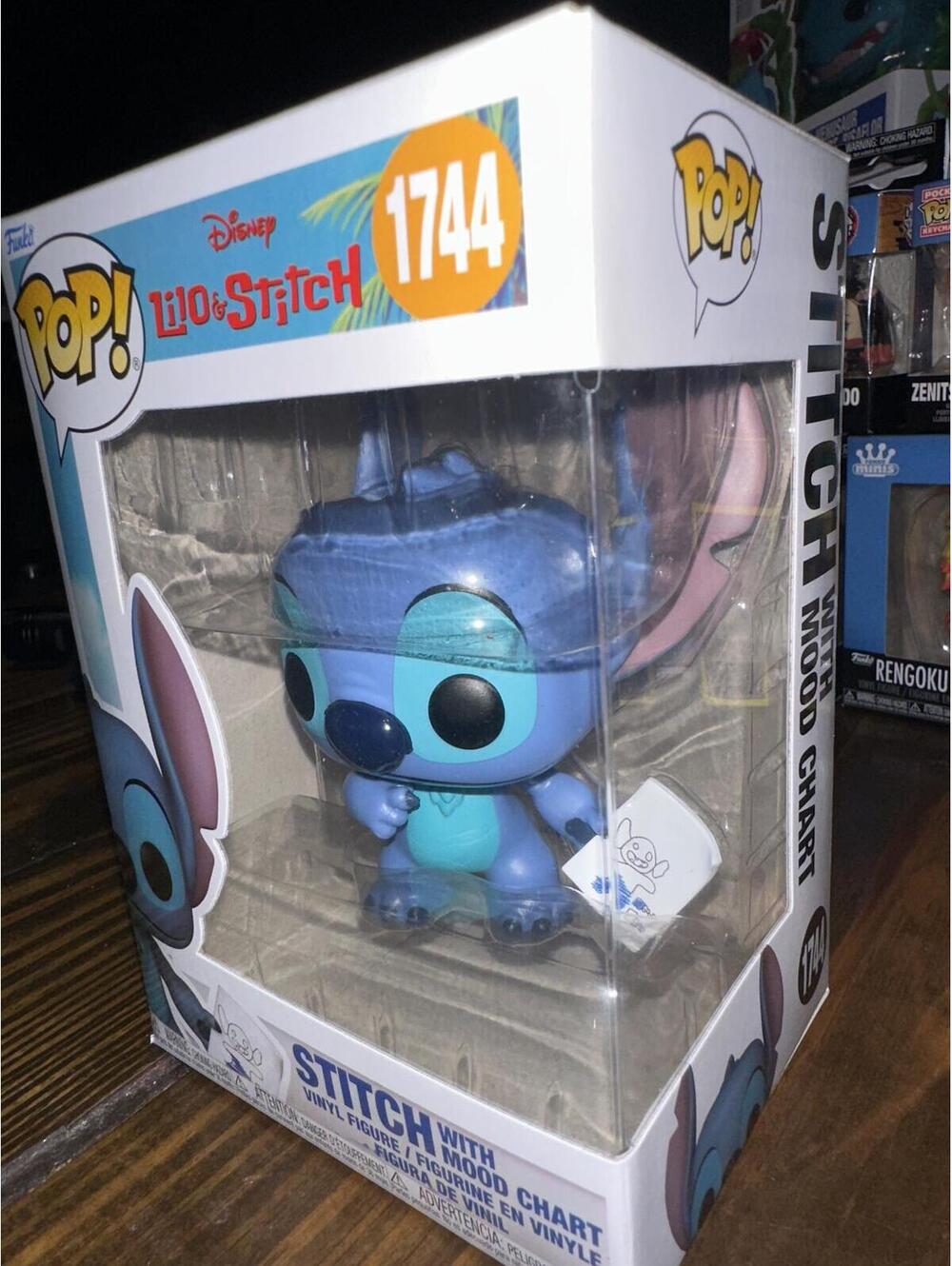 Funko Pop! Disney Lilo & Stitch #1744 Stitch with Mood Chart Vinyl Figure